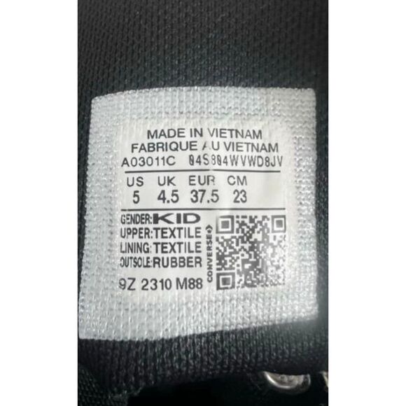 Converse Lugged Lift Kids High Top Shoes Size 5 Platform Zipper Lace Up Sneakers - Picture 8 of 11